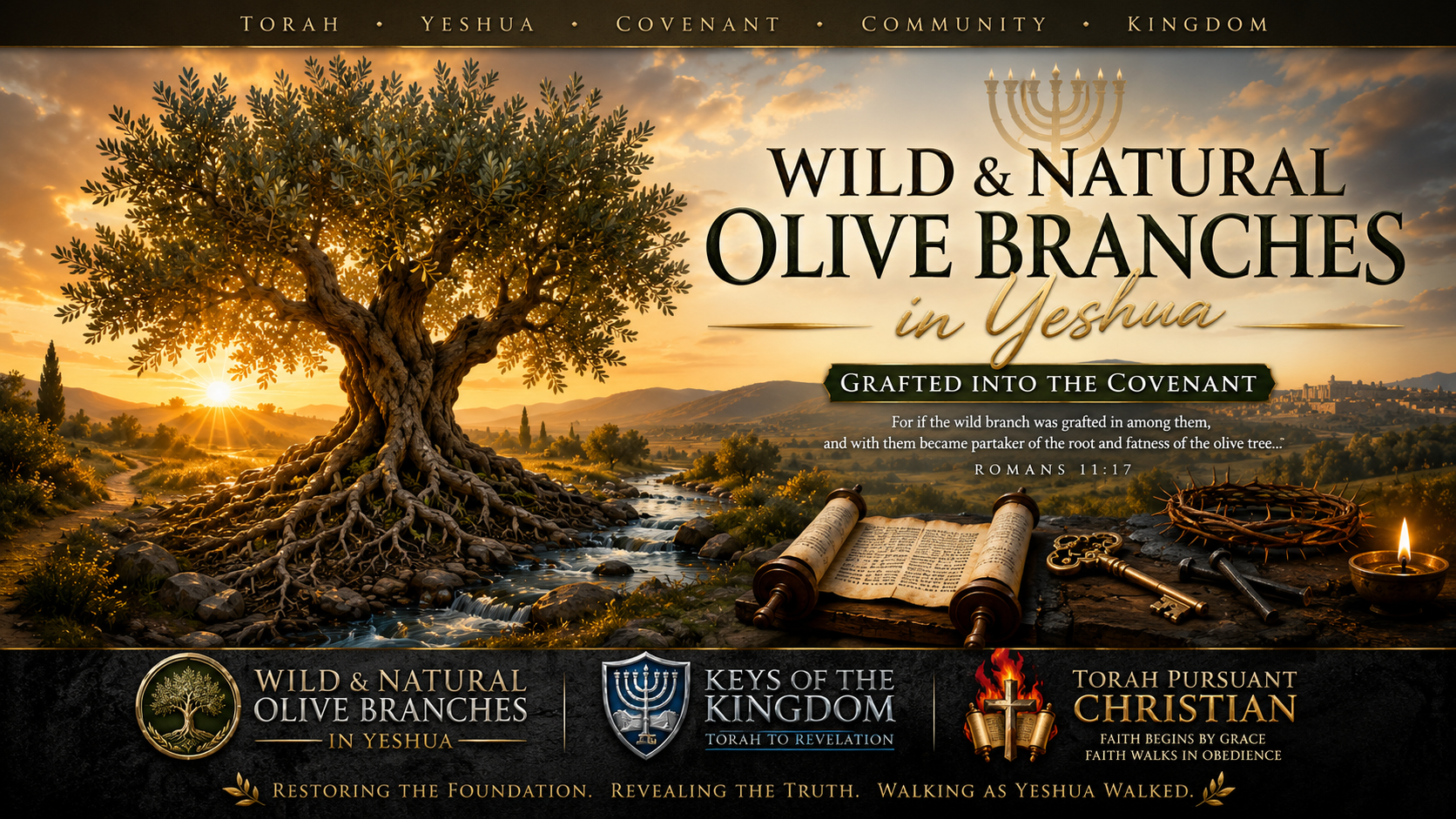 Wild and Natural Olive Branches in Yeshua - grafted into the covenant, Romans 11:17